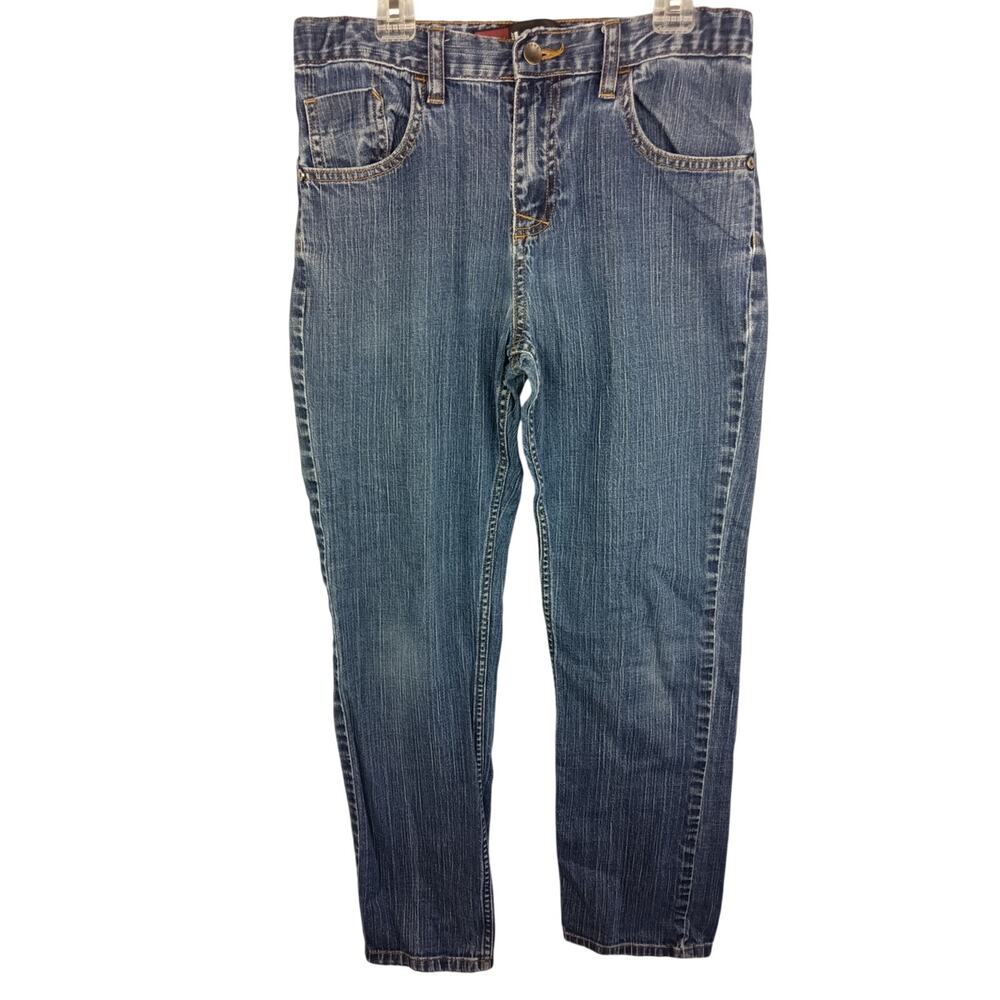 Tony Hawk Dark Wash Blue Young Men's Boys Straight-Leg Jeans 16